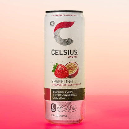 CELSIUS Sparkling Orange, Sugar Free Energy Drink, 12 Fl Oz (Pack of 12)