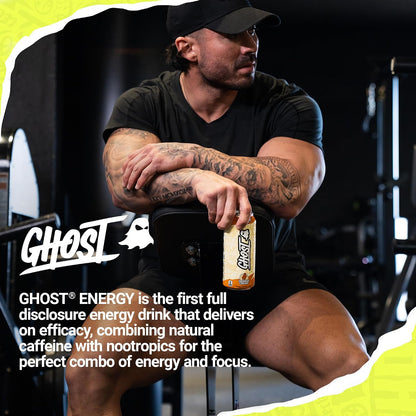 GHOST Energy Drink, Zero Sugars, 12-Pack, Cherry Limeade, 16oz | Energy & Focus Pre Workout Drink, No Artificial Colors, Gluten-Free, Vegan - 200MG Natural Caffeine, L-Carnitine, Taurine