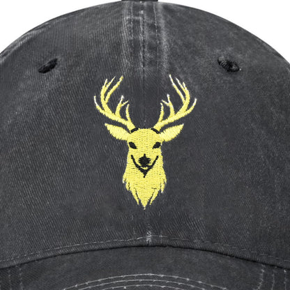 Embroidered Baseball Cap Adjustable Vintage Washed Distressed Denim Baseball Hat for Women Men