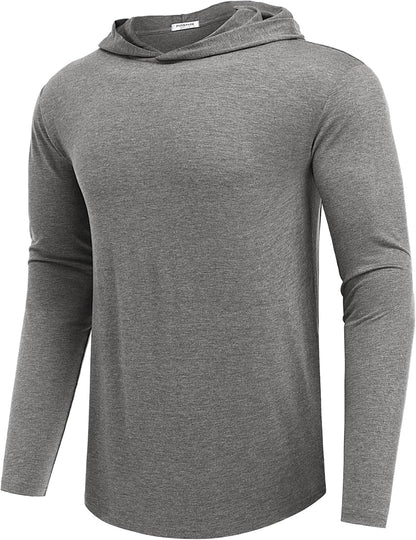 PINSPARK Lightweight Pullover Hoodies for Men Long Sleeve Hoodie for Golf Gym Workout Athletic Sweatshirt