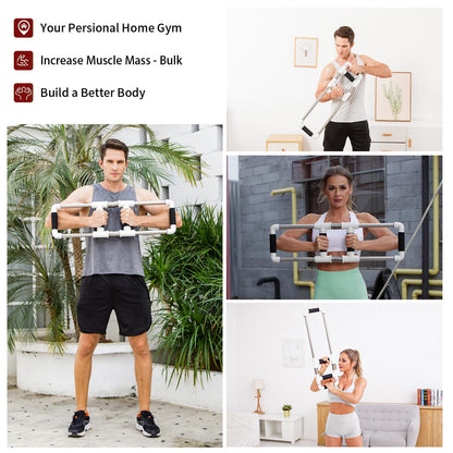 GoFitness Push Down Bar, Chest Exerciser at Home Workout Equipment | Upper Body Strength Trainer for Chest, Arm, Shoulder, Back and Abs, Home Fitness Equipment