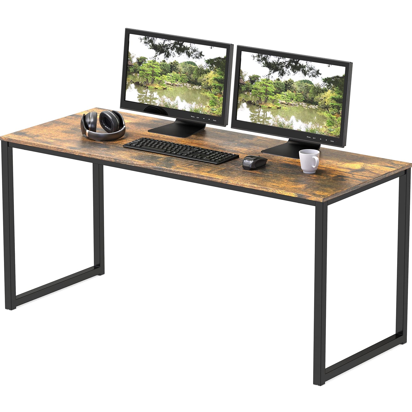 SHW Mission 32-Inch Home Office Computer Desk, Black