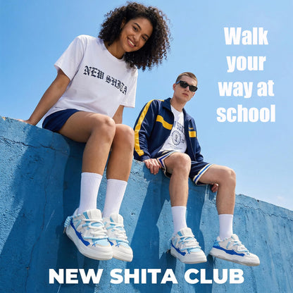 Men's and Women's Chunky Platform Sneakers, Y2K Aesthetic Unisex Dad Shoes, 2 inch Height Increasing Walking Shoes, Lightweight Breathable Athletic Fashion Trainers for Couples