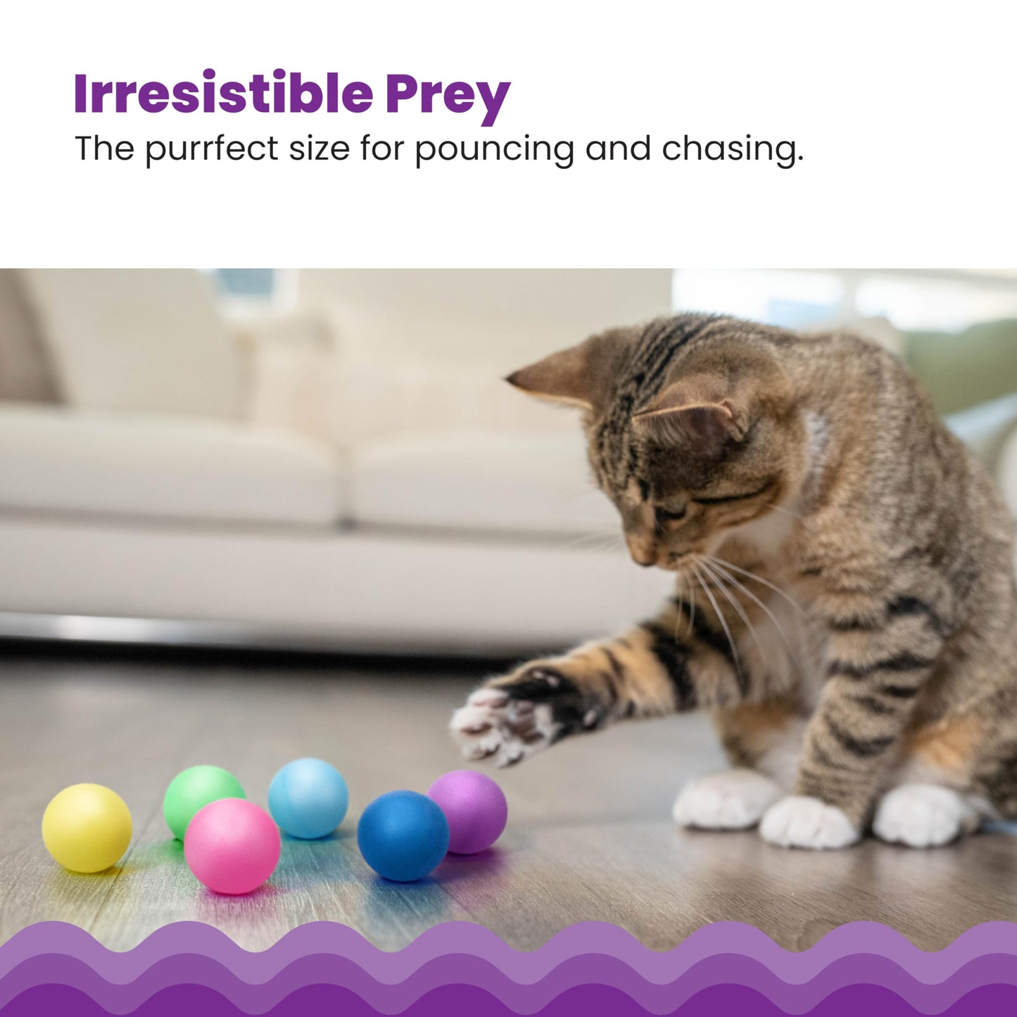 Catstages Tower of Tracks Cat Toy – 3-Level Track Tower with 6 Balls, Interactive Cat Toy for Indoor Enrichment