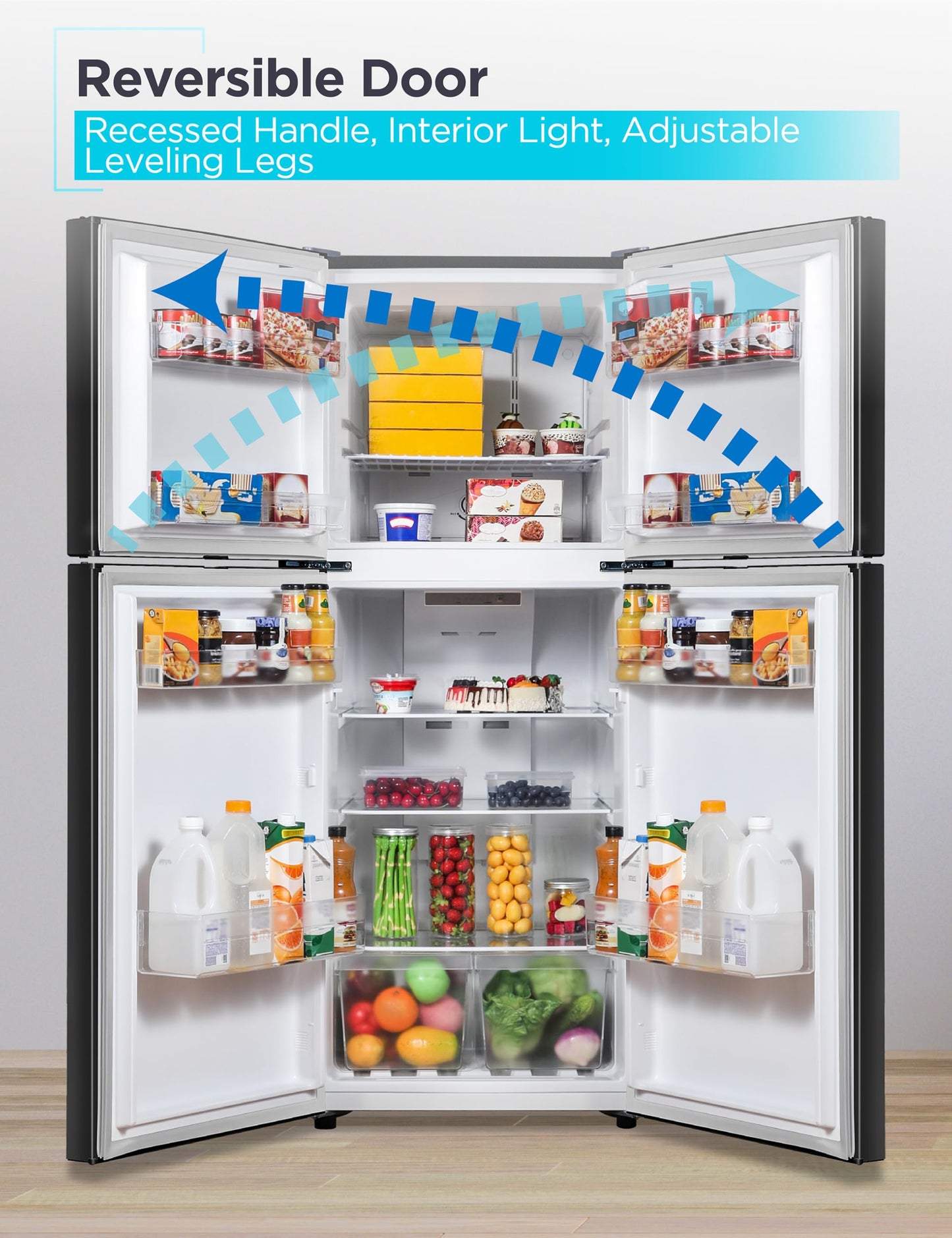 BLACK+DECKER 16.4 Cu. Ft. Top Mount Refrigerator with Freezer, 2 Door Refrigerator with Top Freezer and Separate Temperature Controls, Auto Defrost, BR1640KW, White