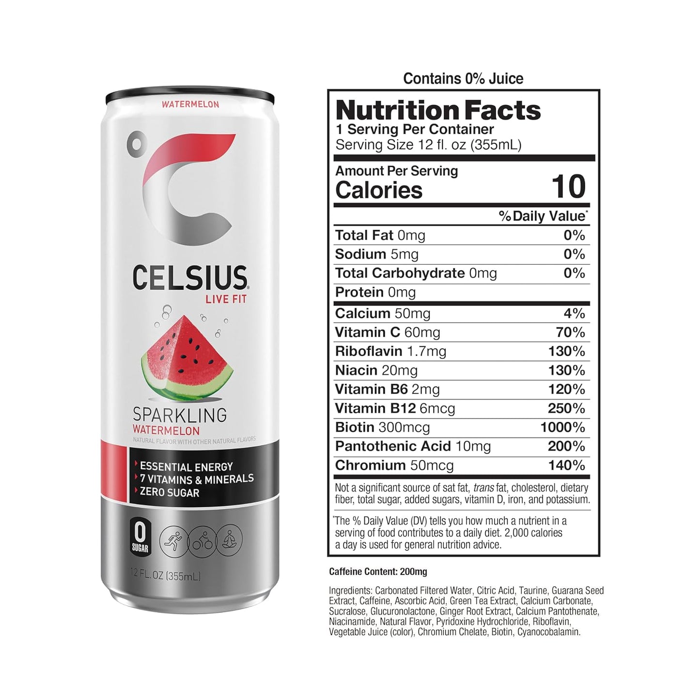 CELSIUS Sparkling Orange, Sugar Free Energy Drink, 12 Fl Oz (Pack of 12)