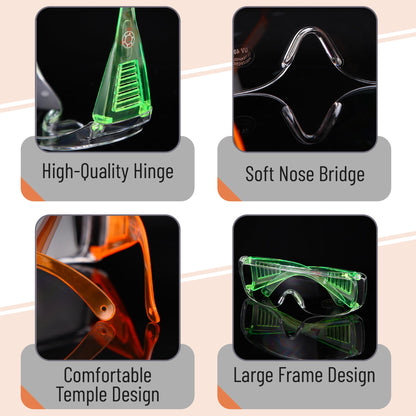 UNCO- Safety Goggles Over Glasses, Protective Goggles, Anti Fog, Work, Safety Glasses Over