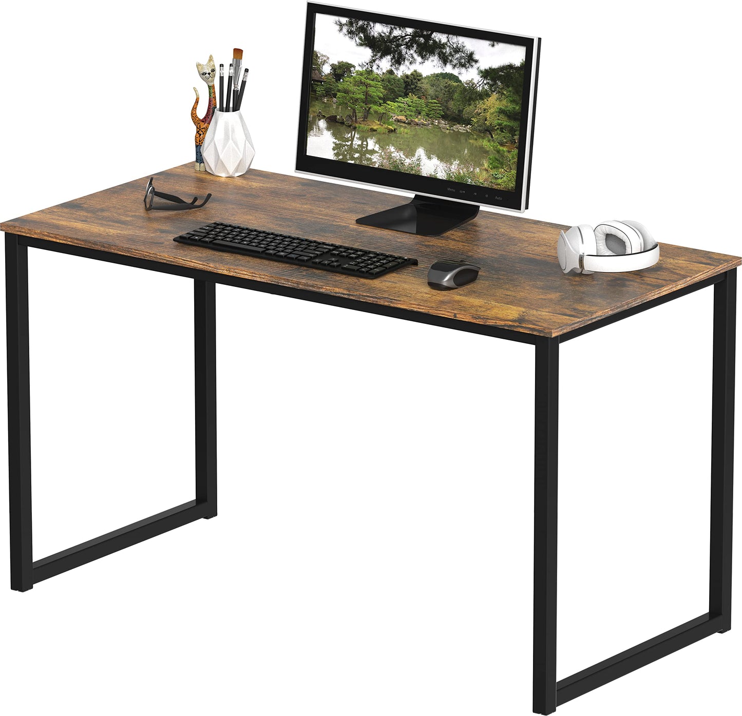 SHW Mission 32-Inch Home Office Computer Desk, Black