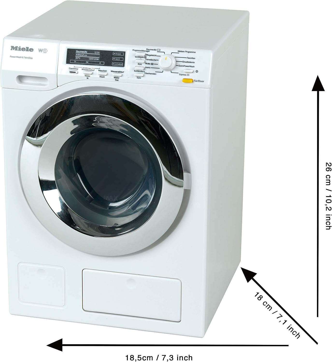 Klein Theo Miele Washing Machine Premium Toys for Kids Ages 3 Years & Up