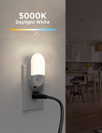 L LOHAS LED Motion Sensor Night Light, 2Pack, Motion Activated Night Light, Night Lights Plug into Wall Motion Sensor, 3000K Warm White, Adjustable Brightness 30/60LM, for Kids Adults Bathroom Bedroom