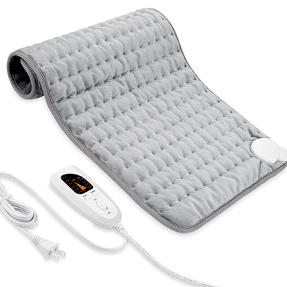 Electric Heating pad with 6 Heat Settings, Auto Shut Off, Dry Electric Heating for Back Neck Knee Arms Legs Shoulder Heat Pads for Christmas Birthday Father Mother's Day (24"X12", Gray Green)