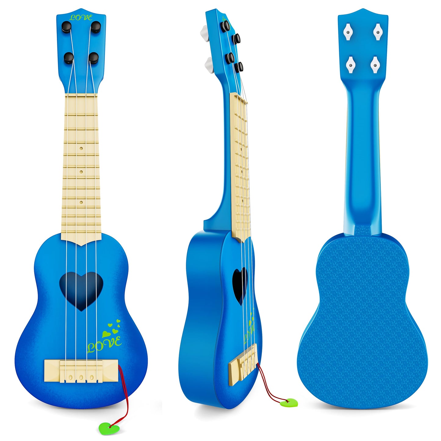 YEZI Classical Ukulele for Kids, Mini Toddler Guitar Toy with Pick, Educational Musical Instrument for Preschool Boys Girls, Early Learning Music Toy for Ages 3 4 5 6+ Years Old, Brown