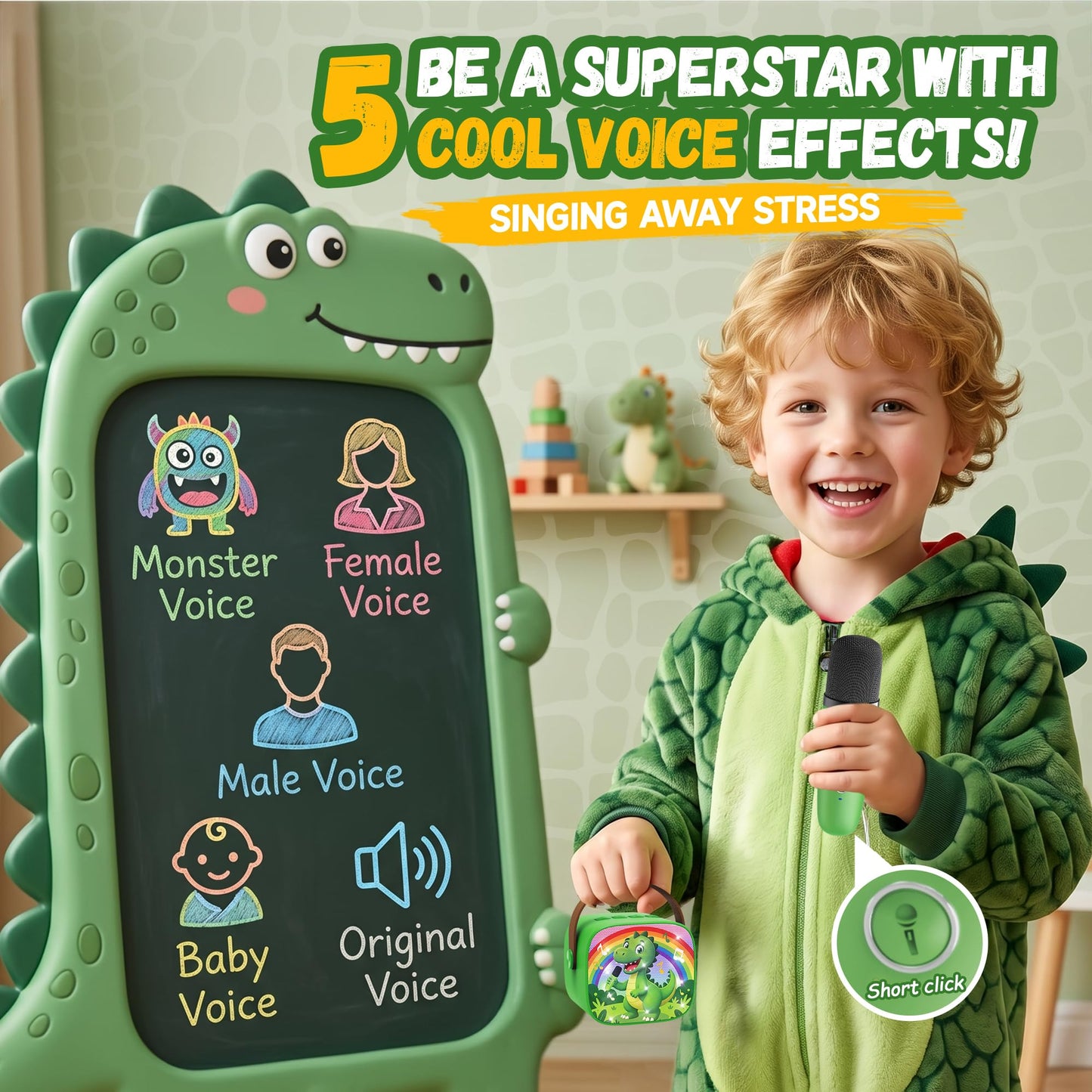 YLL Mini Karaoke Machine for Kids Adults, Portable Bluetooth Speaker with 2 Wireless Microphones, Trendy Birthday Gifts Toys for Girls Ages 3, 4, 5, 6, 7, 8, 9, 10+ Years Old Home Family Party (P-ink)