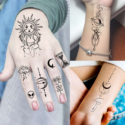 12 Sheets Beautiful Butterfly Flowers Temporary Tattoos For Women Feet Hands Body Art, Realistic Rose Peony Floral Fake Tattoo Sticker For Legs Ankle, Waterproof Lily Dreamcatcher Temp Tatoos Decals
