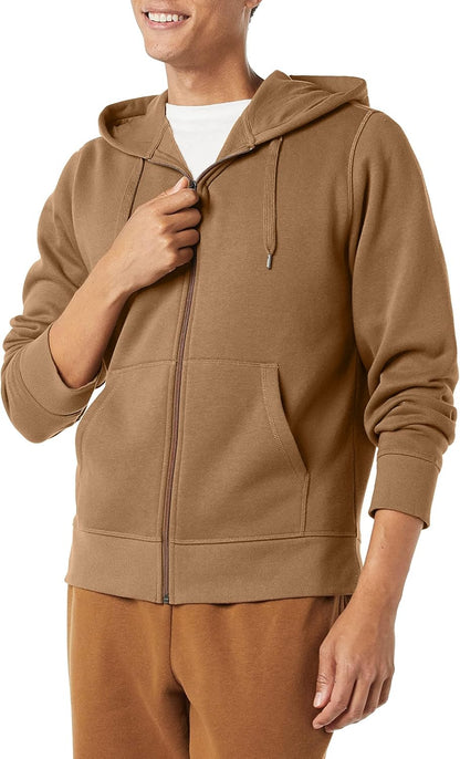 Amazon Essentials Men's Full-Zip Fleece Hoodie Sweatshirt (Available in Big & Tall)