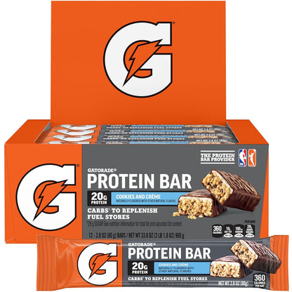 Gatorade Whey Protein Recover Bars, Chocolate Chip, 2.8 ounce(Pack of 12)