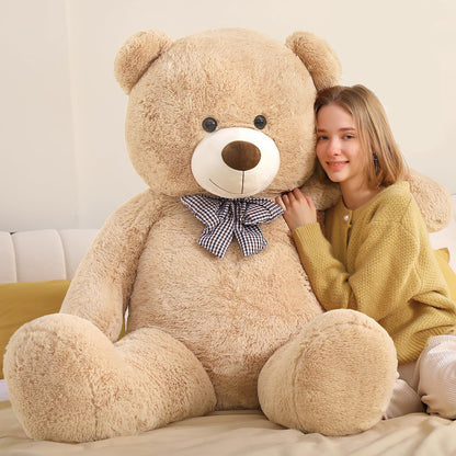Toys Studio 47 Inch Big Teddy Bear Giant Stuffed Animal for Girls, 4 Feet Large Teddy Bear Baby Shower Party Decorations Kids Women Girlfriend Christmas Valentines Gifts, Light Brown