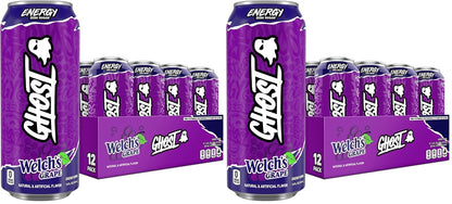 GHOST Energy Drink, Zero Sugars, 12-Pack, Cherry Limeade, 16oz | Energy & Focus Pre Workout Drink, No Artificial Colors, Gluten-Free, Vegan - 200MG Natural Caffeine, L-Carnitine, Taurine