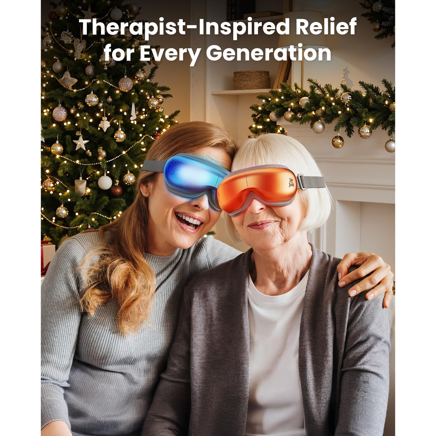 BOB AND BRAD Eye Massager with Heat FSA Eligible HSA, Birthday Gifts for Women Men Mom EyeOasis 2 Heated Eye Mask for Migraines with Music, Smart Migraine Massager for Dry Eyes Relief & Improve Sleep