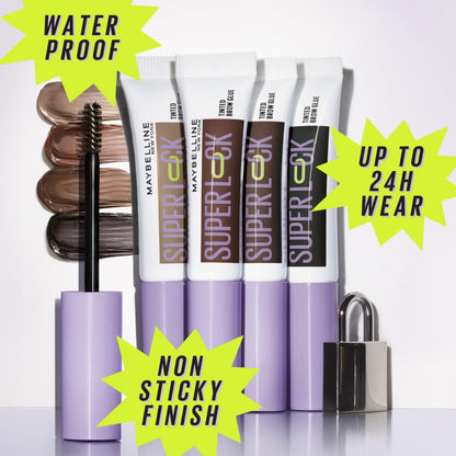 Maybelline Super Lock Brow Glue Eyebrow Gel, Lightweight Brow Gel For Up To 24HR Hold, Clear, 1 Count