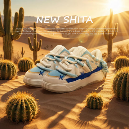 Men's and Women's Chunky Platform Sneakers, Y2K Aesthetic Unisex Dad Shoes, 2 inch Height Increasing Walking Shoes, Lightweight Breathable Athletic Fashion Trainers for Couples