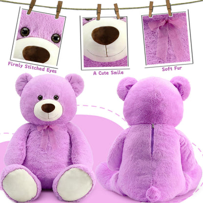 Toys Studio 47 Inch Big Teddy Bear Giant Stuffed Animal for Girls, 4 Feet Large Teddy Bear Baby Shower Party Decorations Kids Women Girlfriend Christmas Valentines Gifts, Light Brown