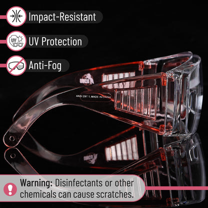 UNCO- Safety Goggles Over Glasses, Protective Goggles, Anti Fog, Work, Safety Glasses Over