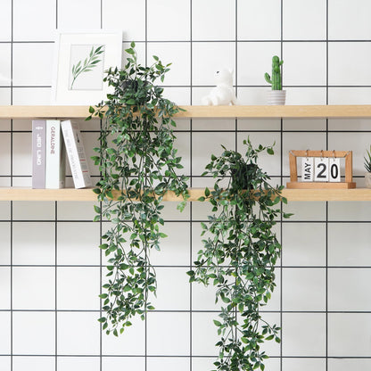BLEUM CADE Fake Hanging Plants, 2pcs Artificial Pothos Vines Faux Plants Greenery for Wall Home Living Room Office Indoor Outdoor Decor (No Baskets)