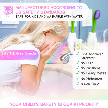 Kids Real Makeup Kit with Pink Unicorn Purse, Non Toxic Washable Make Up Set - Unicorn Toys for Girls Age 4-6, 5 Year Old Girl Birthday Gift Ideas, Toddler Little Girl Gifts 3 4 5 6 7 8 9 10 Years Old
