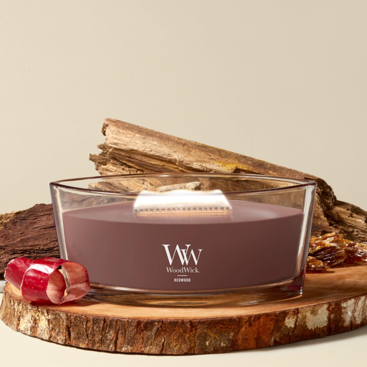 WoodWick Large Hourglass Fireside Candle, Premium Soy Blend Wax, Crackles as it burns, Perfect for Gifting, 21oz