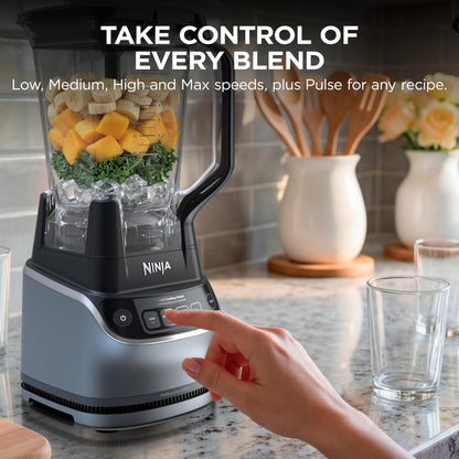 Ninja Kitchen System | All-in-One Food Processor & Blender for Smoothies | Includes Pitcher, (2) 16 oz. To-Go Cups & 8-Cup Bowl | Makes Salsa, Dough, Shakes, & Frozen Drinks | 1500W | Black | BL770