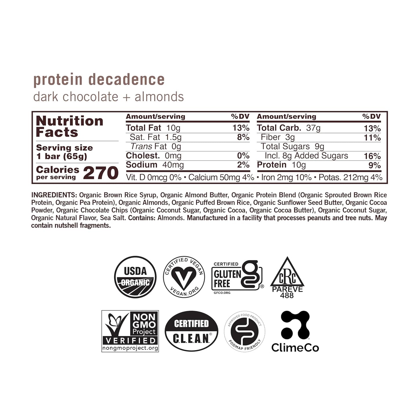 GoMacro MacroBar Organic Vegan Protein Bars - Coconut + Almond Butter + Chocolate Chips (2.3 Ounce Bars, 12 Count)