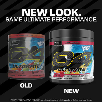 C4 Ultimate Pre Workout Powder Watermelon - Sugar Free Preworkout Energy Supplement for Men & Women - 300mg Caffeine + 3.2g Beta Alanine + 2 Patented Creatines - 20 Servings