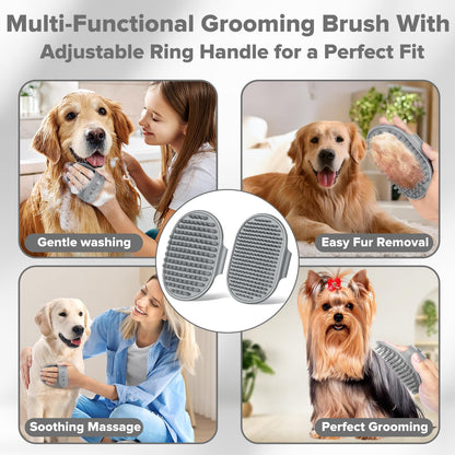 6PCS Grooming & Bath Supplies for Dogs, Cats | Dog Washing Gloves | Dog Bath Brush | Dog Shower Brush | Pet Grooming Gloves | Dog Grooming kit | Pet Supplies for Showerhead & Sprayer (Navy Blue)