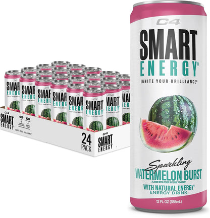 C4 Smart Energy Drinks Variety Pack, Sugar Free Performance Fuel & Nootropic Brain Booster, Coffee Substitute or Alternative, 4 Flavor Berry Breeze Variety (Pack of 24)