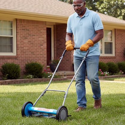 American Lawn Mower 1204-14 14-Inch 4-Blade Push Reel Lawn Mower, Red