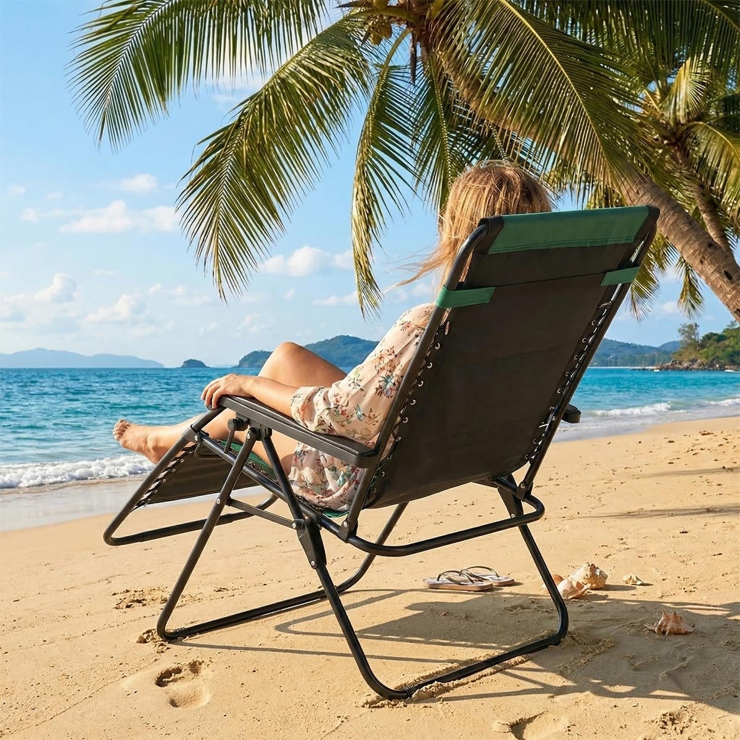 Alpen Zero Gravity Lounge Chair Set of 2, Patio Chair Folding Lounge Chairs for Outside, Portable Camping Chairs with Pillow and Cup Holder, Outdoor Recliner for Beach Outdoor Camping, Black
