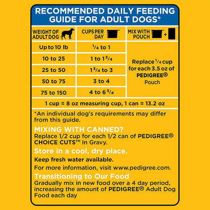 Pedigree Complete Nutrition Dry Dog Food, Steak & Vegetable, 18 lb