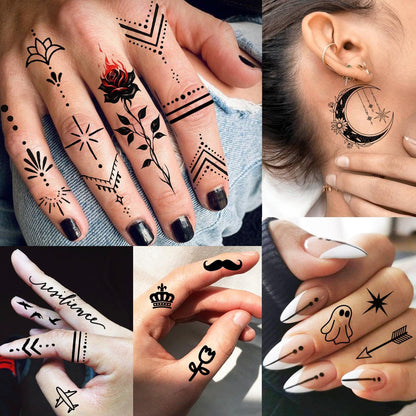 12 Sheets Beautiful Butterfly Flowers Temporary Tattoos For Women Feet Hands Body Art, Realistic Rose Peony Floral Fake Tattoo Sticker For Legs Ankle, Waterproof Lily Dreamcatcher Temp Tatoos Decals