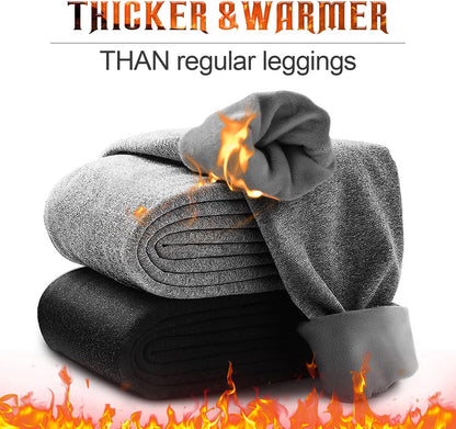 3 Pack Fleece Lined Leggings Women with Pockets -Warm Winter Yoga Pants for Women Thermal Running Workout Leggings