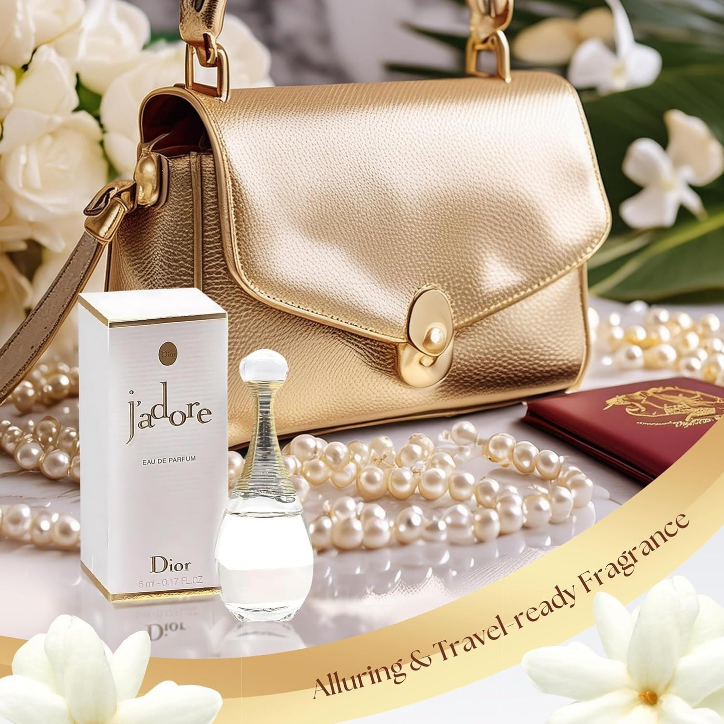 Dior Jadore Eau de Parfum Splash Mini for Women, 0.17 Ounce | Women's Eau de Parfum, Mini Splash Bottle, Floral Fragrance, Travel Size, Designer Perfume, Collectible