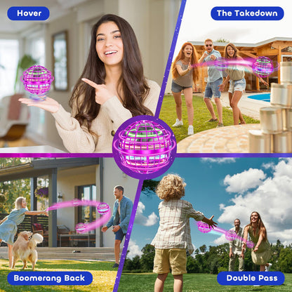 Tikduck Flying Orb Ball 2026 Toys Soaring Hover Boomerang Spinner Hand Controlled Mini Drone Cosmic Globe Spinning Kids Adults Outdoor Birthday Gift Cool Stuff for Boys Girls 6 7 8 9 10+ Year Old