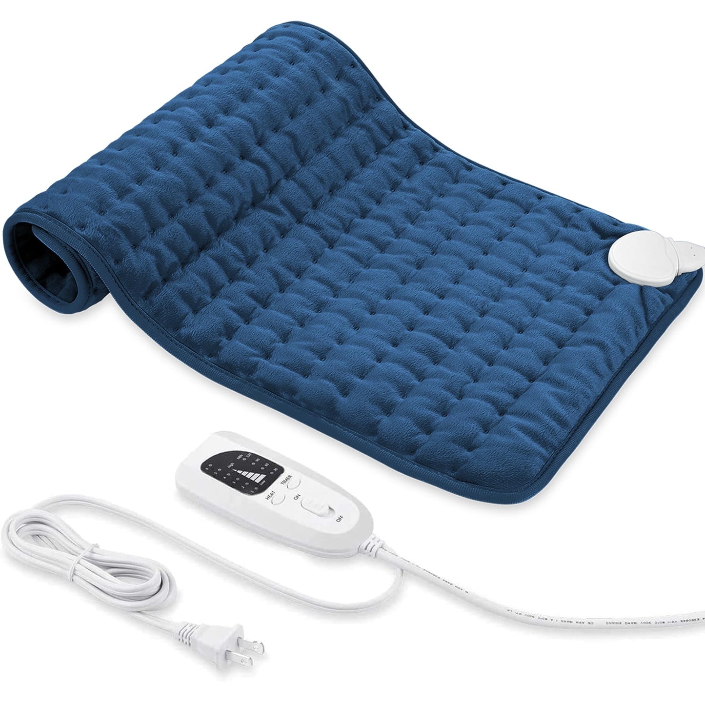 Electric Heating pad with 6 Heat Settings, Auto Shut Off, Dry Electric Heating for Back Neck Knee Arms Legs Shoulder Heat Pads for Christmas Birthday Father Mother's Day (24"X12", Gray Green)