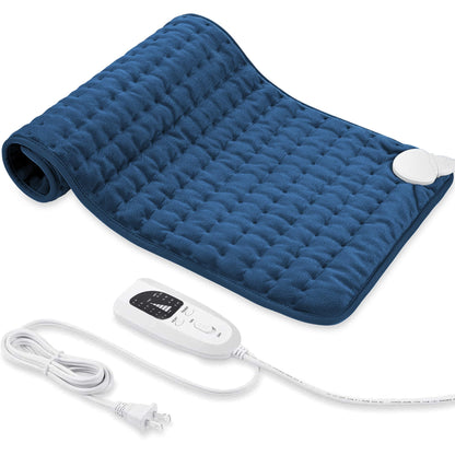 Electric Heating pad with 6 Heat Settings, Auto Shut Off, Dry Electric Heating for Back Neck Knee Arms Legs Shoulder Heat Pads for Christmas Birthday Father Mother's Day (24"X12", Gray Green)