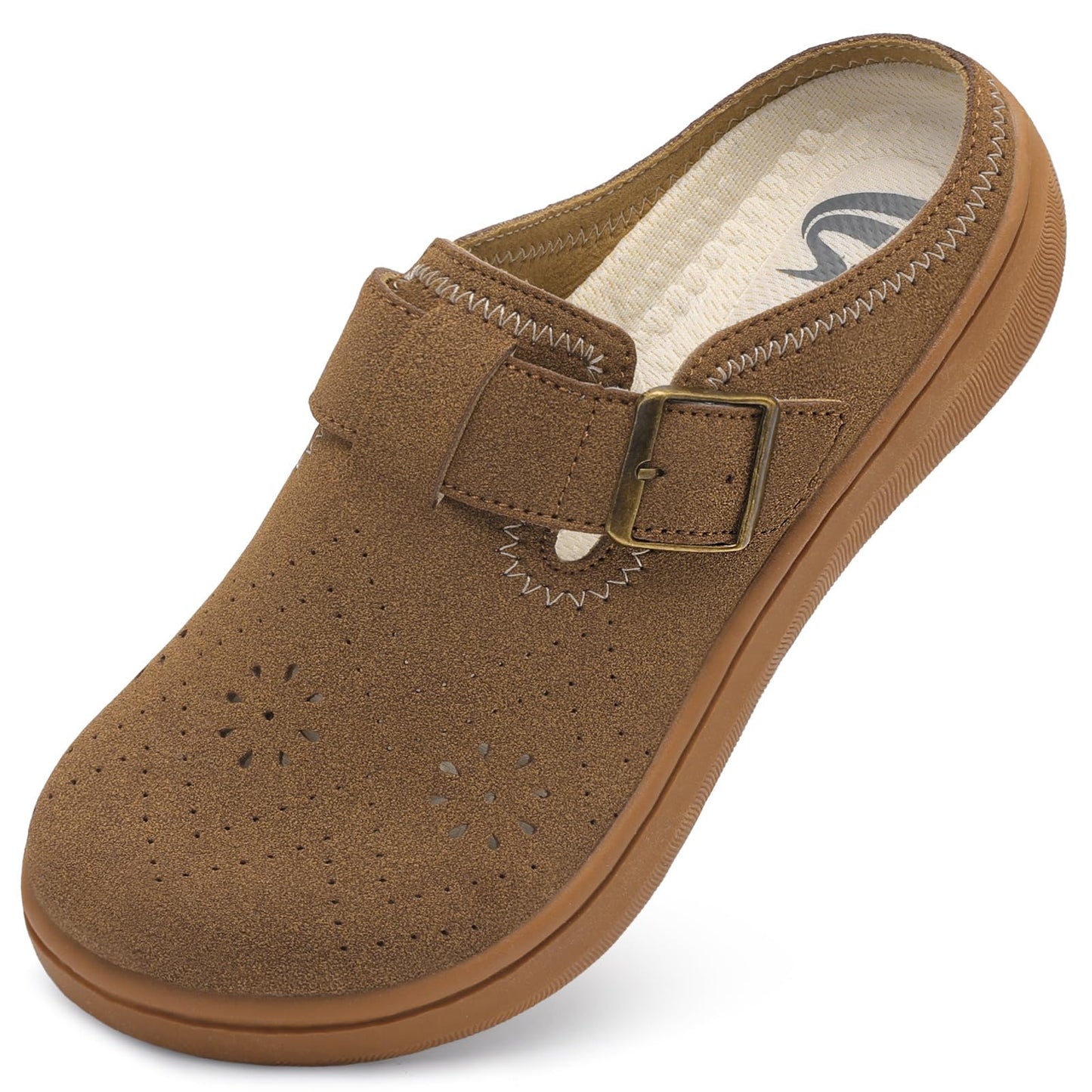 Spesoul Clogs for Women Wide Width Slip On Mules Slide On Potato Shoes Diabetic Slippers Closed Toe Zero Drop for Swollen Feet Summer Indoor Outdoor