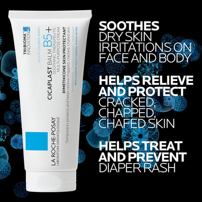 La Roche-Posay Cicaplast Balm B5 Skin Barrier Repair Cream with Centella Asiatica, Shea Butter & Panthenol | Multi-Purpose Healing Ointment for Dry, Irritated Skin | Face, Body & Hand Balm, Baby Safe