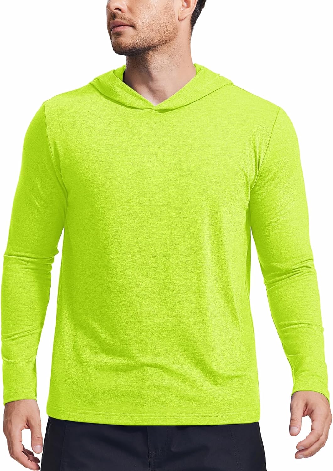 PINSPARK Lightweight Pullover Hoodies for Men Long Sleeve Hoodie for Golf Gym Workout Athletic Sweatshirt