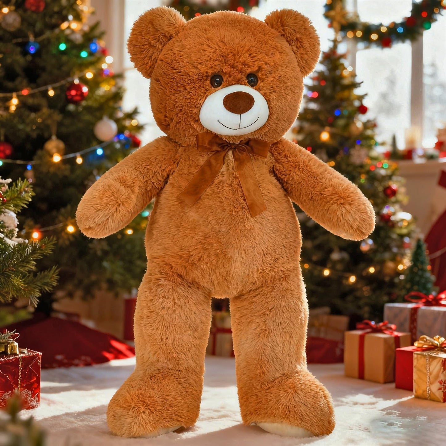 Toys Studio 47 Inch Big Teddy Bear Giant Stuffed Animal for Girls, 4 Feet Large Teddy Bear Baby Shower Party Decorations Kids Women Girlfriend Christmas Valentines Gifts, Light Brown