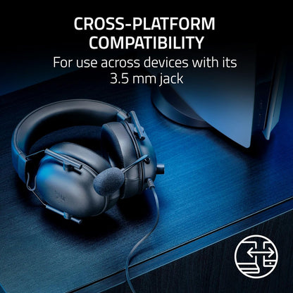 Razer BlackShark V2 X Gaming Headset: 7.1 Surround Sound - 50mm Drivers - Memory Foam Cushion - For PC, PS4, PS5, Switch - 3.5mm Audio Jack - Black