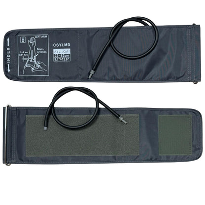 Medium Easy Wrap Blood Pressure Cuff for Thin and Small Arm,Compatible with Omron 8.7~12.6 Inches (22~32) CM Adult BP Replacement Cuff, Adult Cuff Only -5 Connectors (Medium+ 5 Connectors)